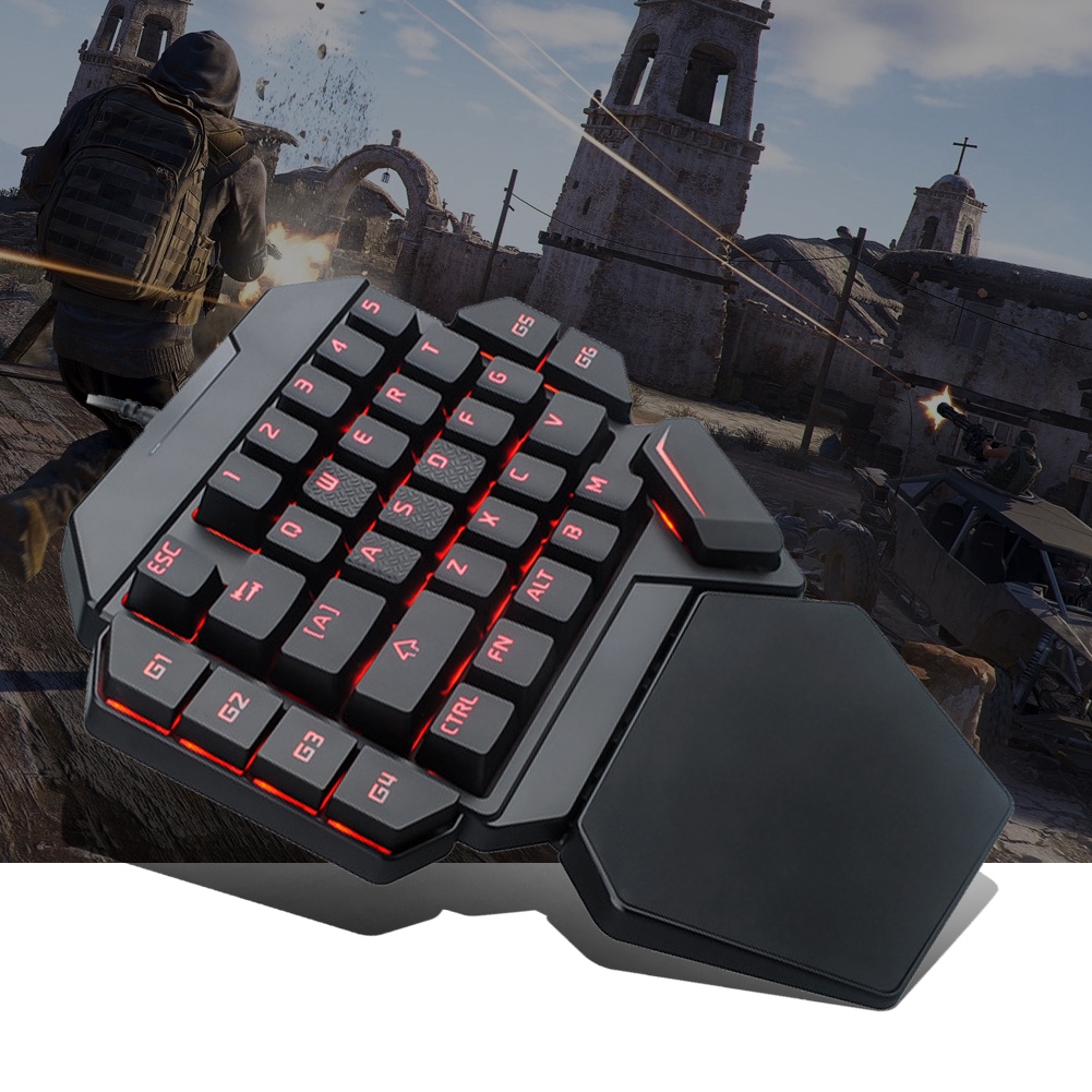 Gaming Keyboard Half - Клавиатура Blacklight Клавиатура одной рукой Механическая