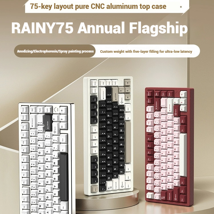 Gaming Keyboard Wireless - Беспроводная Bluetooth RAINY75, индивидуальная игровая клавиатура,