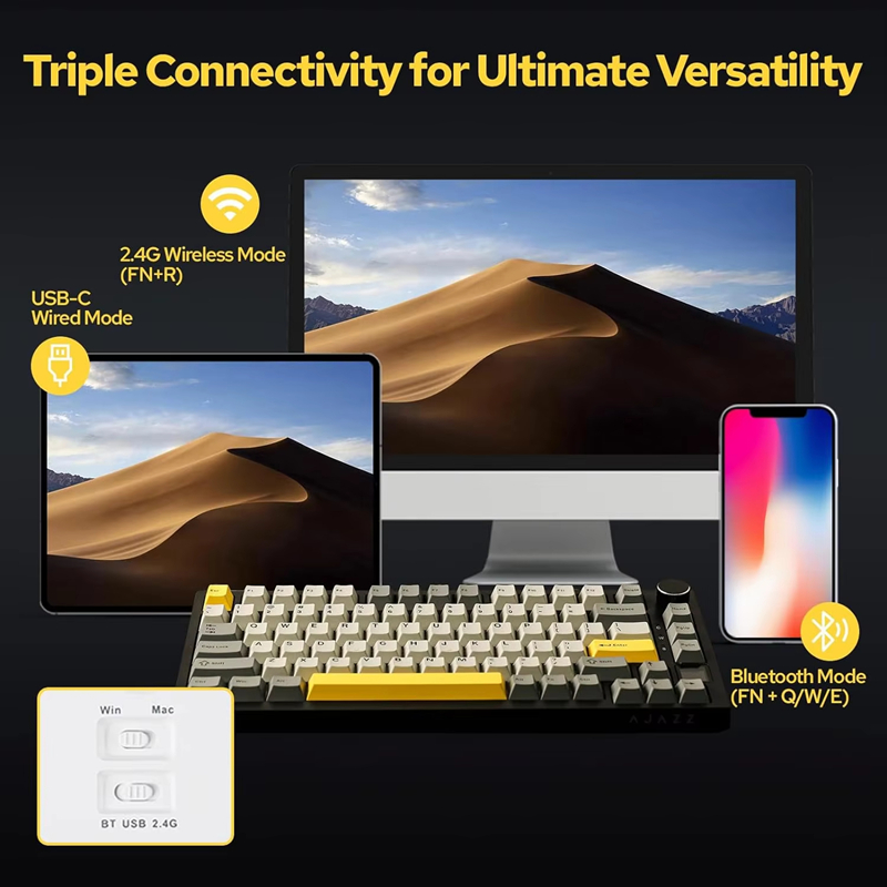 AK820/AK820Pro игровая механич – обзор и цена Gaming Keyboard Wireless