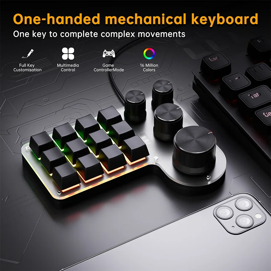 3 режима, 12 клавиш, механичес – обзор и цена Gaming Keyboard Half